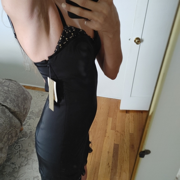 SEXY Guess Jeans Bodycon Mini Evening Dress Sz 3 - Picture 2 of 9